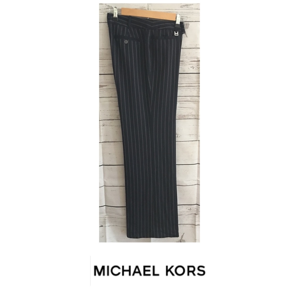 Micheal Kors Pinstripe Slacks Size 4 Versatile Polished Silhouette Effortlessly